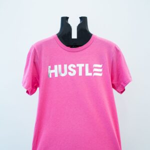 Silver “Hustle” on Pink
